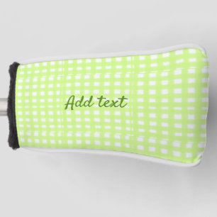 Farbgrün karierter Ginham personalisierter Zusatz Golf Headcover