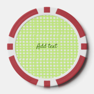 Farbgrün karierter Ginham personalisierter Zusatz Pokerchips