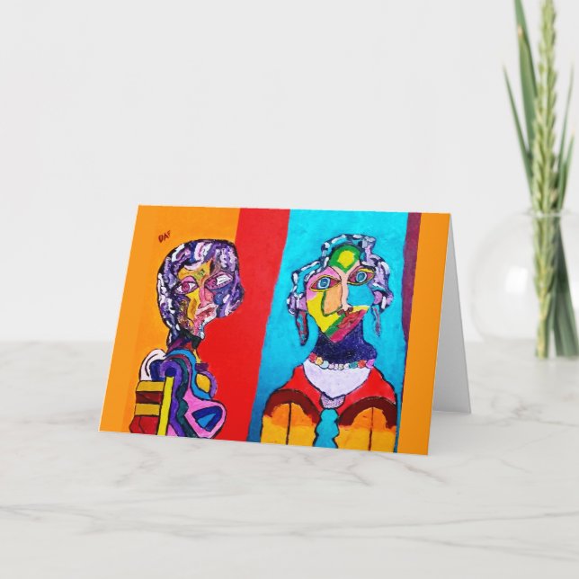 FARBHAFTE ABSTRAKTE LADIEN BLANK CARD KARTE (Vorderseite)