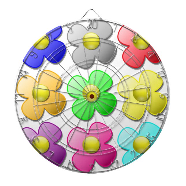 FARBHAFTE BLUME DARTSCHEIBE (vorne)