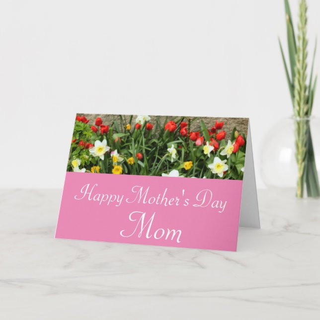 FARBHAFTE BLUME GLÜCKEN MUTTER'S DAY MAMA CUSTOM KARTE (Vorderseite)