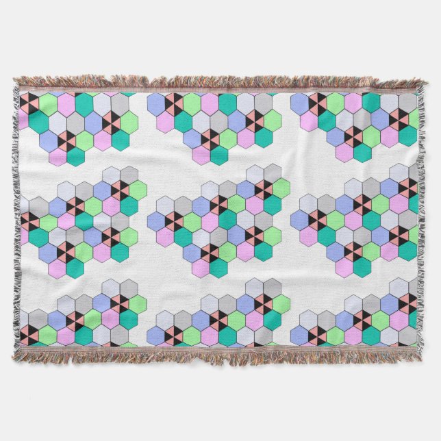 FARBHAFTE HEXAGON-FORMEN DECKE (Vorderseite)