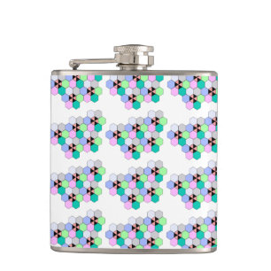 FARBHAFTE HEXAGON-FORMEN FLACHMANN