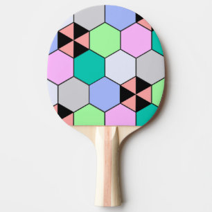 FARBHAFTE HEXAGON-FORMEN TISCHTENNIS SCHLÄGER
