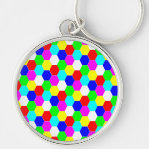 FARBHAFTE HEXAGONS SCHLÜSSELANHÄNGER