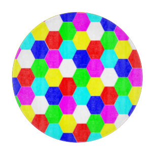 FARBHAFTE HEXAGONS SCHNEIDEBRETT