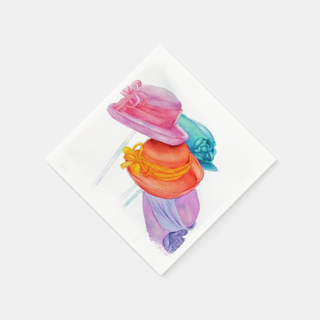 FARBHAFTE MÄDCHEN PAPIER NAPKINS SERVIETTE (Ecke)