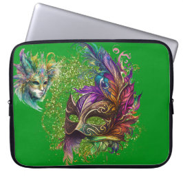 FARBHAFTE MASCHINEN VERZIERTER MARDI GRAS LAPTOPSCHUTZHÜLLE