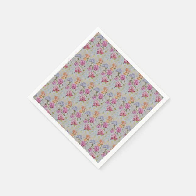 FARBHAFTE PLATTERBSEN SERVIETTE (Ecke)
