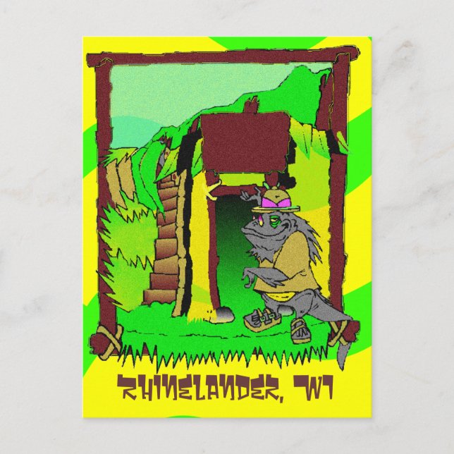 FARBHAFTE PROMO REISE Hodag Country POSTCARD Postkarte (Vorderseite)