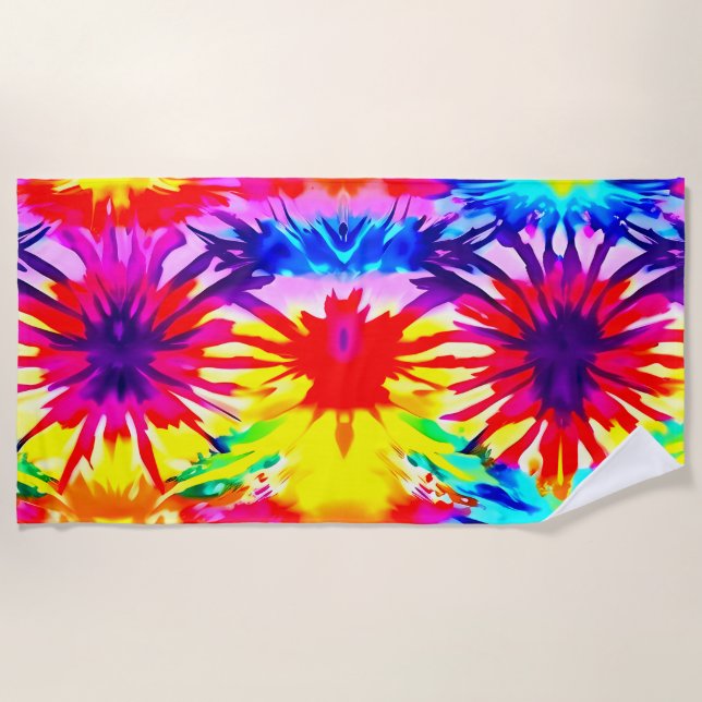 FARBHAFTE SPLASH-DESIGN MODERNE KRAWATTE DYE STRANDTUCH (Vorderseite)
