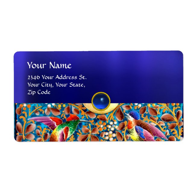 FARBHAFTE VÖGEL UND BLUE GEM MONOGRAM WIRBEL (Vorne)