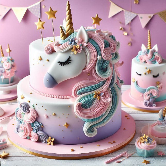 FARBHAFTE WHIMISCAL UNICORNS BIRTHDAY EINLADUNG (Von Creator hochgeladen)