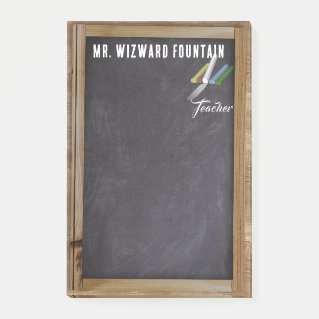 Farbhalterung auf der Tafel - Lehrer personalisier Post-it Klebezettel (Vorderseite)