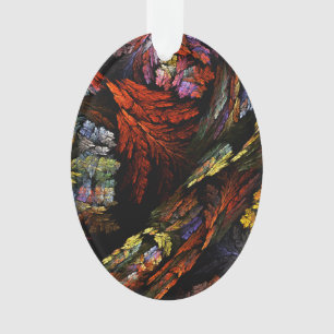 Farbharmonie Abstrakte Kunst Akronylic Oval Ornament
