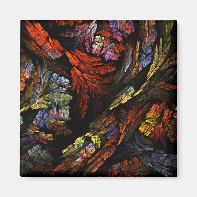 Farbharmonie Abstrakter Art Square Magnet (Vorne)