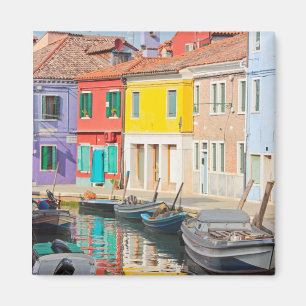 Farbhäuser auf der Insel Venedig Burano Italien Magnet