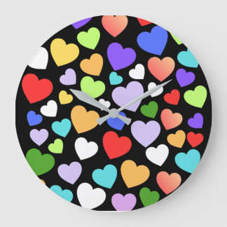 Farbherz Große Wanduhr