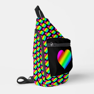 Farbherz Regenbogen Liebe Helle Farbe Crossbody Bag