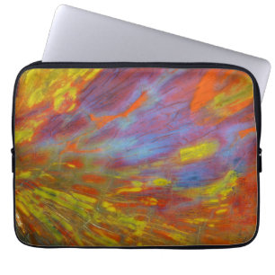 Farbholzfossil Nahaufnahme Laptopschutzhülle