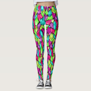 Farbig abstrakt leggings