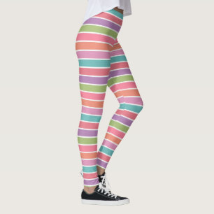 Farbig gestreifte Leggings