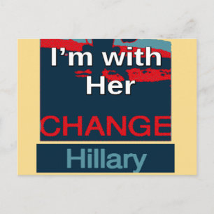 Farbige 2016 Ich bin mit ihr Wählt Hillary USA S Postkarte