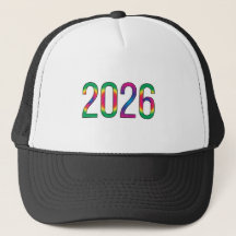 Farbige 2026 Jahresbedruckte Elegante Neujahr-Mütz