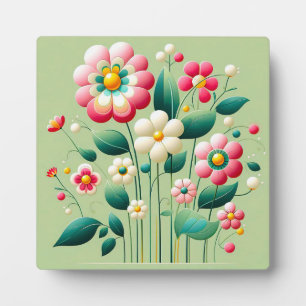 Farbige 3D-Blume Fotoplatte
