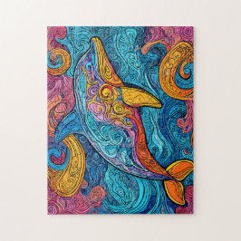 Farbige Abbildung eines Delfins.