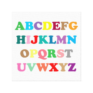 Farbige ABC-Schrift Leinwanddruck