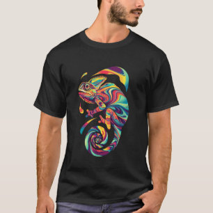 Farbige abstrahierte Chamäleon-Aufsehen erregende  T-Shirt