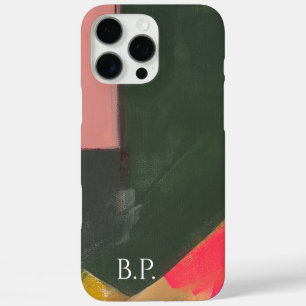 Farbige Abstrakt Art Monogram Individuelle Name iPhone 16 Pro Max Hülle