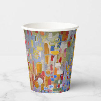 Farbige Abstrakt Art Paper Cups Pappbecher