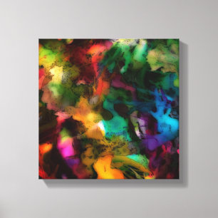 Farbige, Abstrakt ummantelte Canvas - 12 Zoll x 12 Leinwanddruck