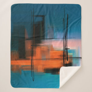 Farbige abstrakte Acrylmalerei. Surreal Landschaft Sherpadecke