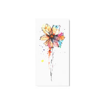 Farbige abstrakte Aquarellmalerei auf Blume