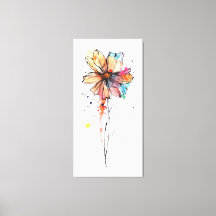 Farbige abstrakte Aquarellmalerei auf Blume
