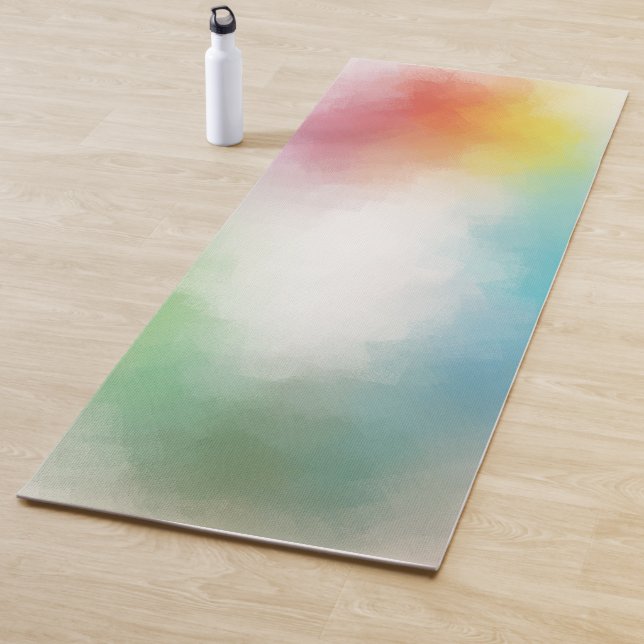 Farbige Abstrakte Art Blau Rot Lila Gelb Grün Yogamatte (Beispiel)
