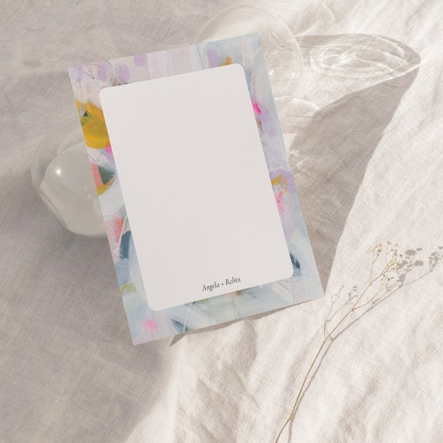 Farbige Abstrakte Art Personalisierte Flachbildsch Einladung (Von Creator hochgeladen)