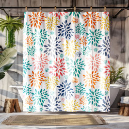 Farbige abstrakte Blume Duschvorhang