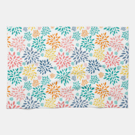 Farbige abstrakte Blume Geschirrtuch