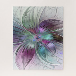 Farbige abstrakte Blume moderne florale Fractal-Ku