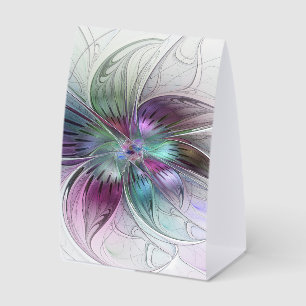 Farbige abstrakte Blume moderne florale Fractal-Ku Tischaufsteller
