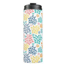 Farbige abstrakte Blume Muster Stativlampe Pille Thermosbecher