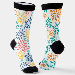 Farbige abstrakte Blume Socken
