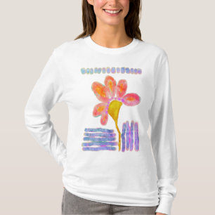 Farbige Abstrakte Blume Wearable Art T-Shirt