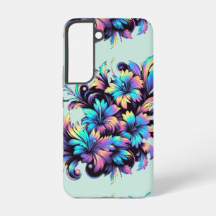 Farbige abstrakte Blumen-Handyhülle Samsung Galaxy Hülle