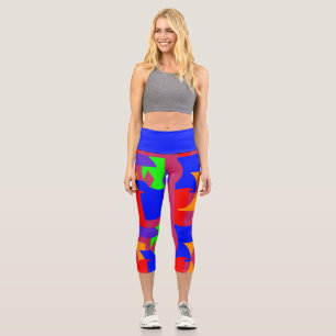 Farbige Abstrakte Capri-Leggings - kühne Frauen Capri Leggings