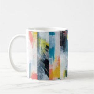 Farbige abstrakte Collage. Kaffeetasse